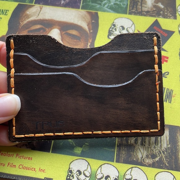 *SOLD* Leather Ouroboros Card Wallet - Picture 2 of 2